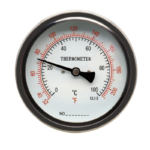 a100mm stainless steel bimetallic thermometer