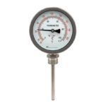 r100mm stainless steel bimetallic thermometer